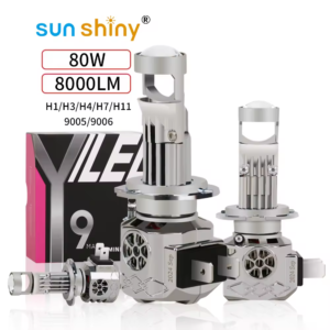 Y9Max H7 9005 LED Headlights 300% Brighter with Copper Base Dual-Fan Cooling 50,000 Hours Lifespan IP67 Waterproof