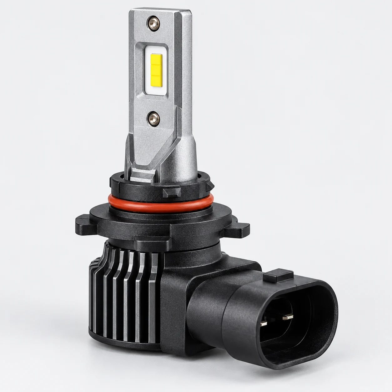 9006 HB4 LED headlight bulb base, close-up