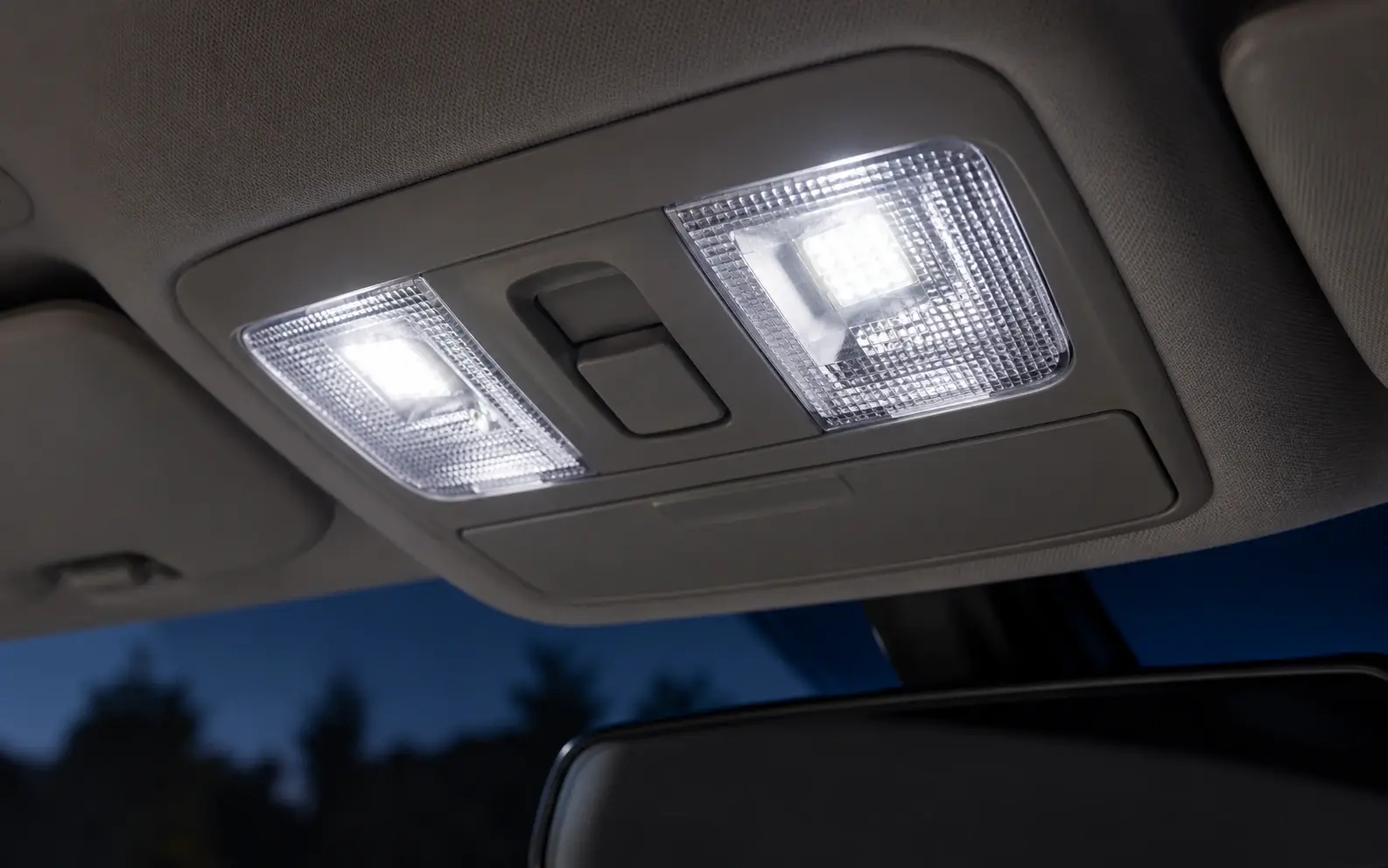 LED bulb installed in a car reading and map light